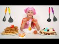 Ksysha helps daddy cooking for mom  pancakes for my mom song for kids from ksysha kids tv