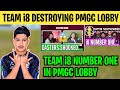 Team i8 beast mode in pmgc lobby  i8 number one in pmgc lobby  casters shocked by new i8