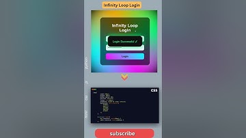 🔥 Infinity Loop Login UI – Futuristic Neon Glow Effect! ⚡🌌 | HTML CSS JavaScript #UIUX #Frontend
