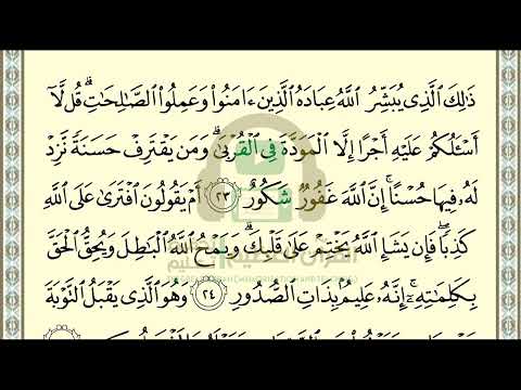 تحفيظ سورة الشورى ص 486 بالتكرار والتربيط       486  