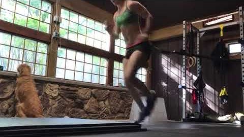 Resistance band resistance sprint in place