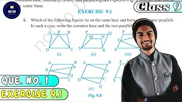 Exercise 9.1 Question 1 | Area of Parallelograms and Triangles | Class 9 Maths | CBSE | Md Sir