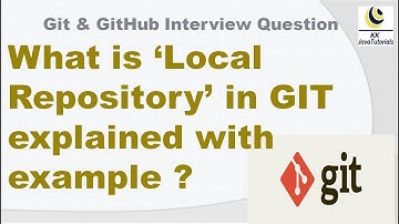 What is ‘Local Repository’ in GIT explained with example ? || Git and GitHub Interview question