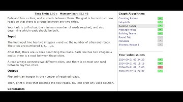 CSES GRAPH SERIES | Building Roads | Day 3
