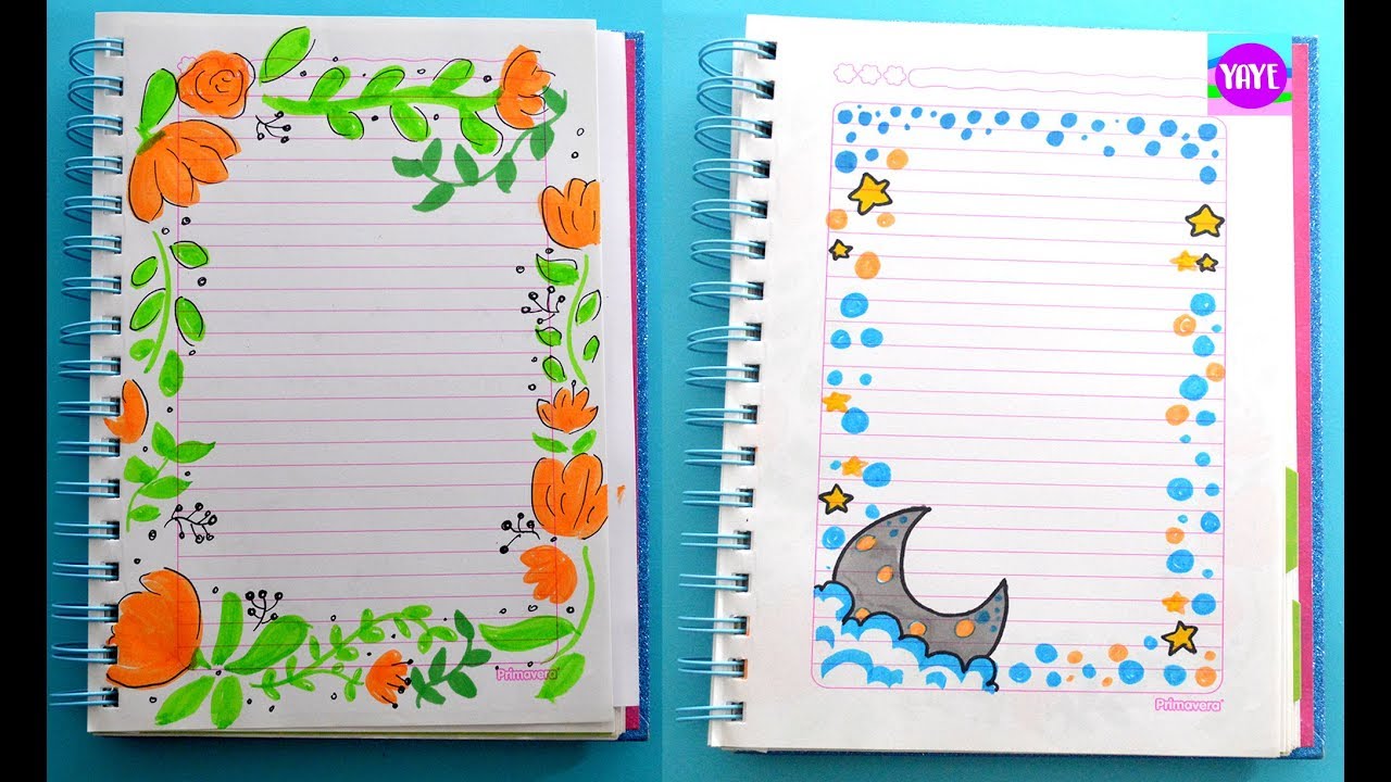 ❤️Cómo dibujar márgenes para decorar los cuadernos⭐ Yaye - thptnganamst.edu.vn