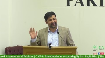 CAF 1 Introduction to Accounting By Saqib Riaz