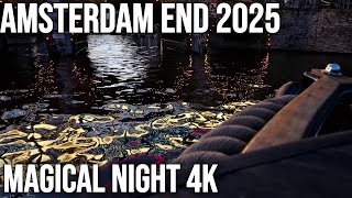 4K Amsterdam Winter 2025/26 Night Vibes – Walking & Boating