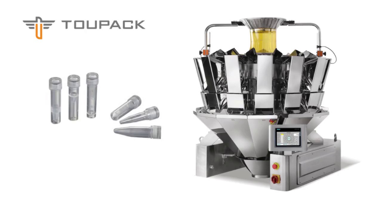 [TOUPACK] Disposable Needle Weighing with 14 Head Multi Weigher - YouTube