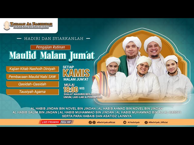 MAULID MALAM JUM'AT Bersama Habib Jindan bin Novel bin Jindan || KAMIS, 28 Desember 2023 class=