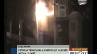 Tiga Ruko di Medan Ludes Terbakar