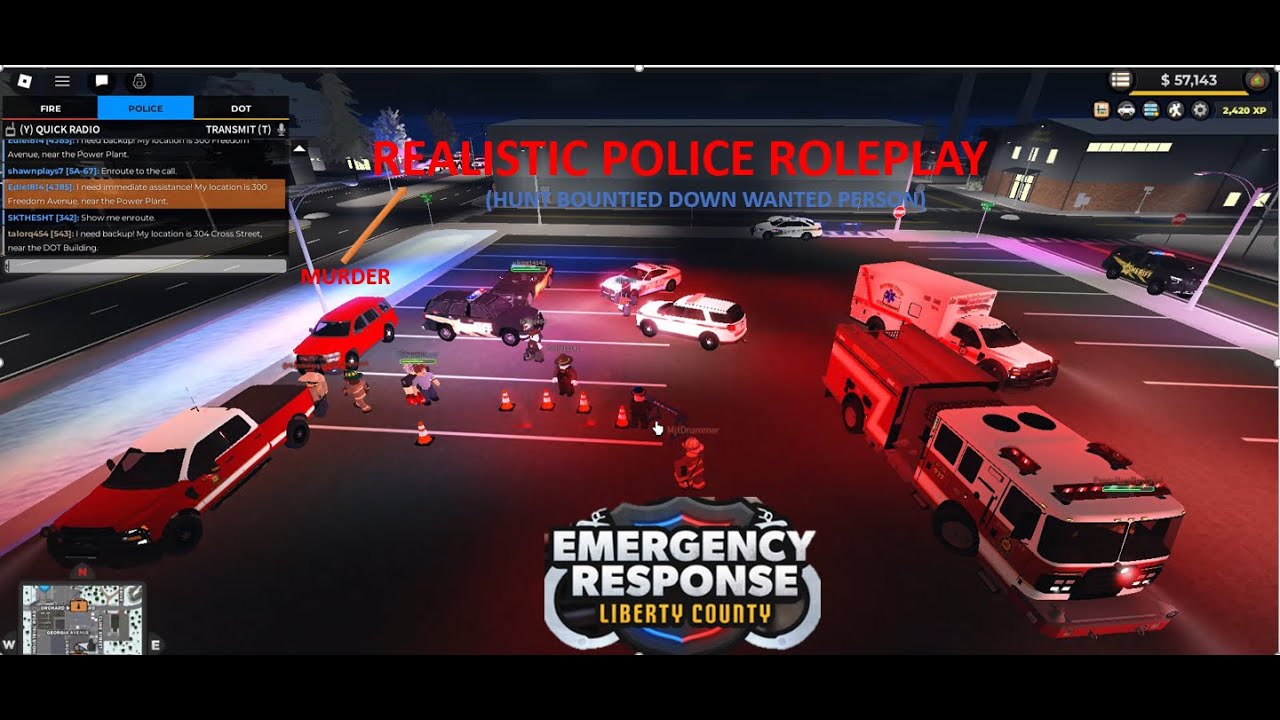 Realistic Police RP+ hunting down a high bountied suspect in ERLC