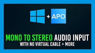 Windows: Mono to Stereo Microphone - No more Left ear only | 1 side to 2! screenshot 1