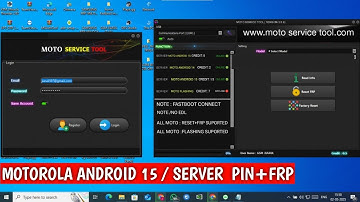 Moto Service Tool | All Moto Android 15/ PIN+FRP  Unlock One