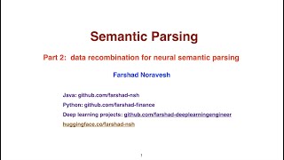 Part 2: data recombination for neural semantic parsing