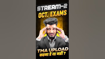 TMA Upload in NIOS Stream 2 October Exam? #nios