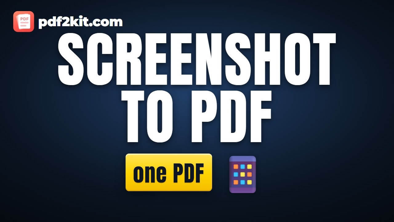 How to turn screenshots into one PDF, free and private
