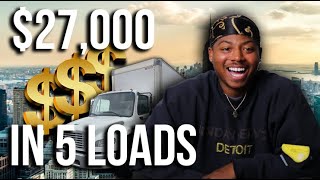 How I Made $27,000 in 5 loads Trucking (PROOF) - Vegas Native