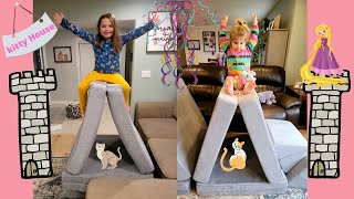 Kid Fun Video BEST Toddler Purchase! Nugget couch Kid fun video building forts!