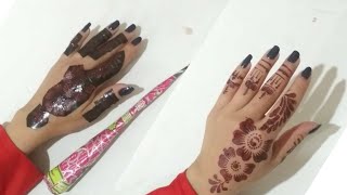 نقش حناء وأفكار سهله وسريعه لتنسيق لاصق اليد?إستكرات عيدHenna inscription and quick and easy ideas f