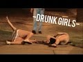 DRUNK GIRLS ON THE SIDEWALK!!