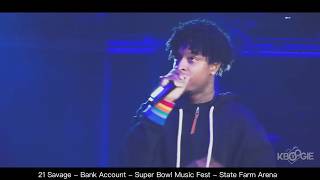 21 Savage performs BANK ACCOUNT @ Super Bowl Music Fest just days before ICE arrest