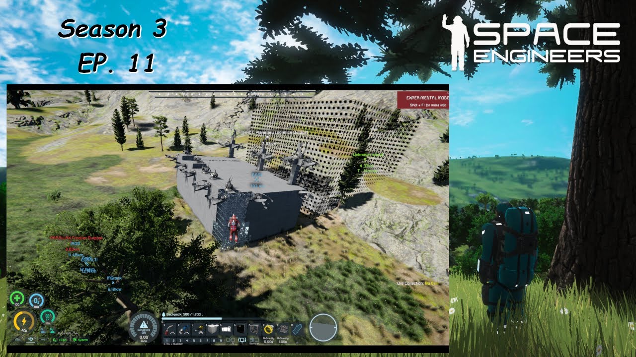 Space Engineers Season 3 Episode 11: Base Defenses! Putting up the big ...