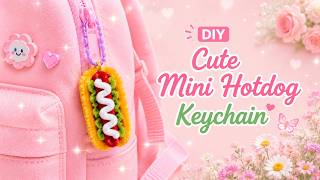 DIY Cute Mini Hotdog Keychain Using Pipe Cleaners | Easy Handmade Craft Tutorial