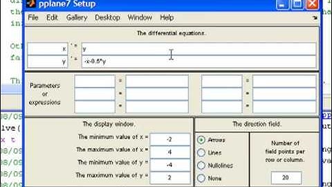 How to use pplane with MATLAB