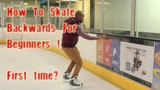 How To Skate Backwards For Beginners  First Time Backward In Ice Skating & Hockey