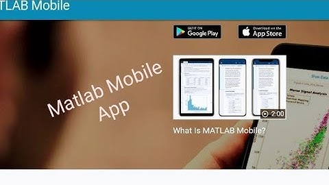 Use Matlab on Mobile | Matlab Mobile App