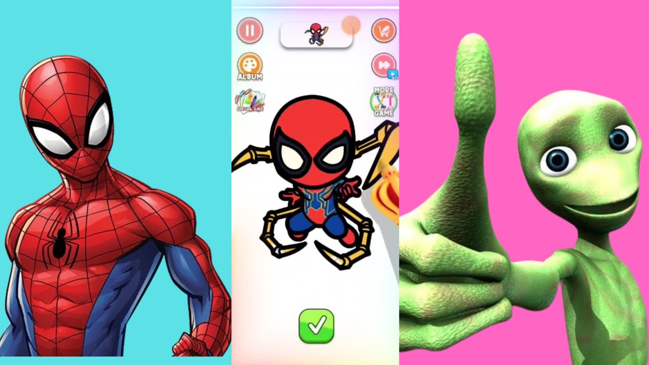 Superhero Dance Challenge Spiderman VS Hulk VS ironman coloring # ...