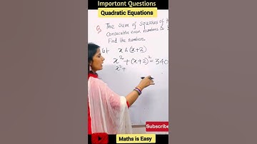 Important Question Quadratic Equations Class 10 | Term-2 Maths CBSE Class 10 #shorts #youtubeshorts