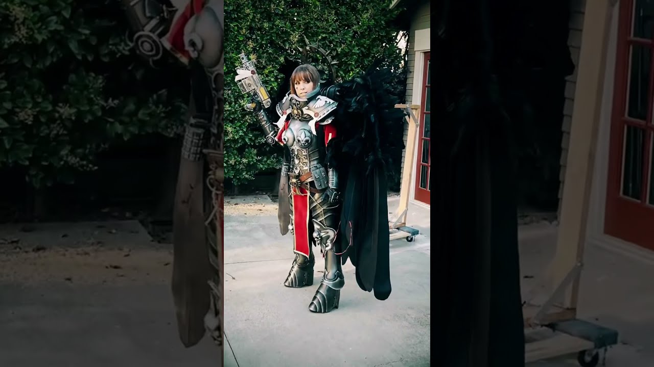 I added 14ft Mech-Wings to my Battle Sister Cosplay