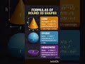 Geometry Made Easy: Formulas for Cone, Sphere & Hemisphere 📏🔴 #learnwithdhiru #english
