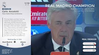 Real Madrid 5-0 Alaves- Post-Match English Dub La Liga Press Conference - Ancelotti Spanish Football