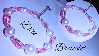 Bead rubber band bracelet – Easy Step by step tutorial - Crafts By Ria