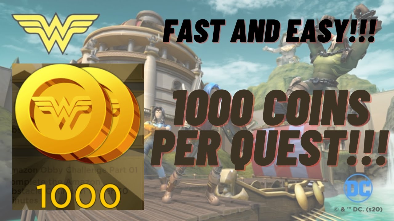HOW TO EARN COINS FAST IN Wonder Woman: The Themyscira Experience! ( 1000 COINS PER QUEST ) | ROBLOX