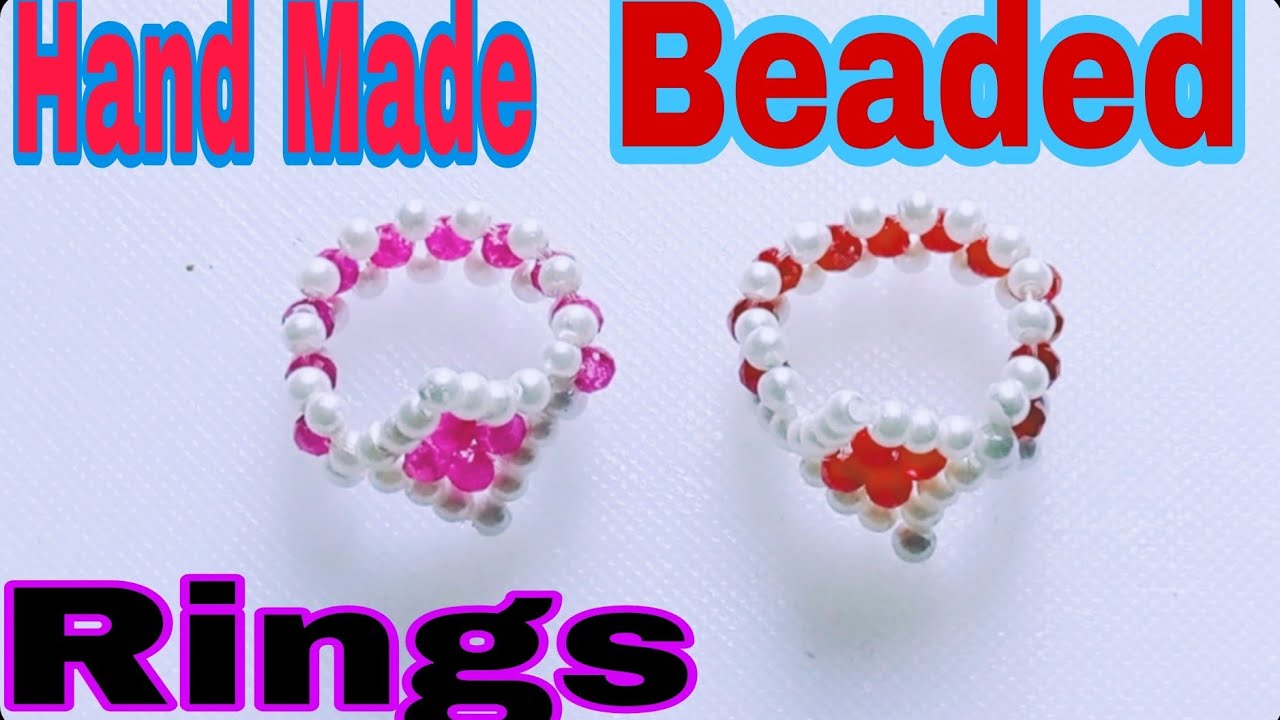 Crystal Beads Hand Made Rings Tutorial Easy And Weightless Hand Made