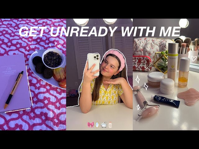 get UNREADY WITH ME  🫧🧴 | self care vlog class=