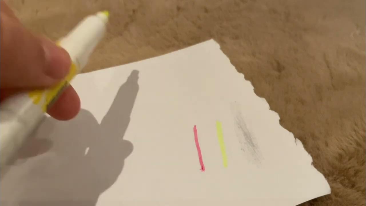 Which highlighter worked the best at rubbing out? YouTube