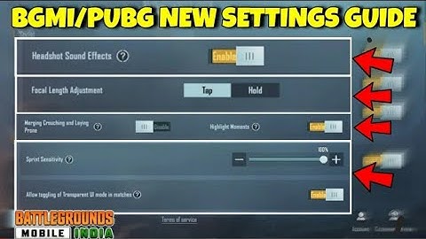 🔥BGMI & PUBG MOBILE 1.6 UPDATE NEW BASIC SETTINGS FULL GUIDE IN HINDI | BGMI 1.6 UPDATE SETTINGS