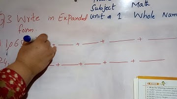 Grade 3 ( Unit # 1 " whole numbers" Pg# 6, 8) ( Afaq sun series)