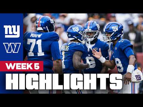 Highlights: Giants vs. Commanders | 2026 Regular Season Week 5 | New York Giants