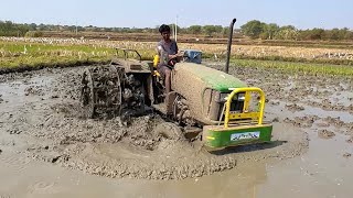 John Deere tractor working in mud | tractor |