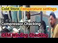 Cold Store Chiller Ac Compressor Checking And CFM Checking Very Easy And Simple//Condenser Fan Motor