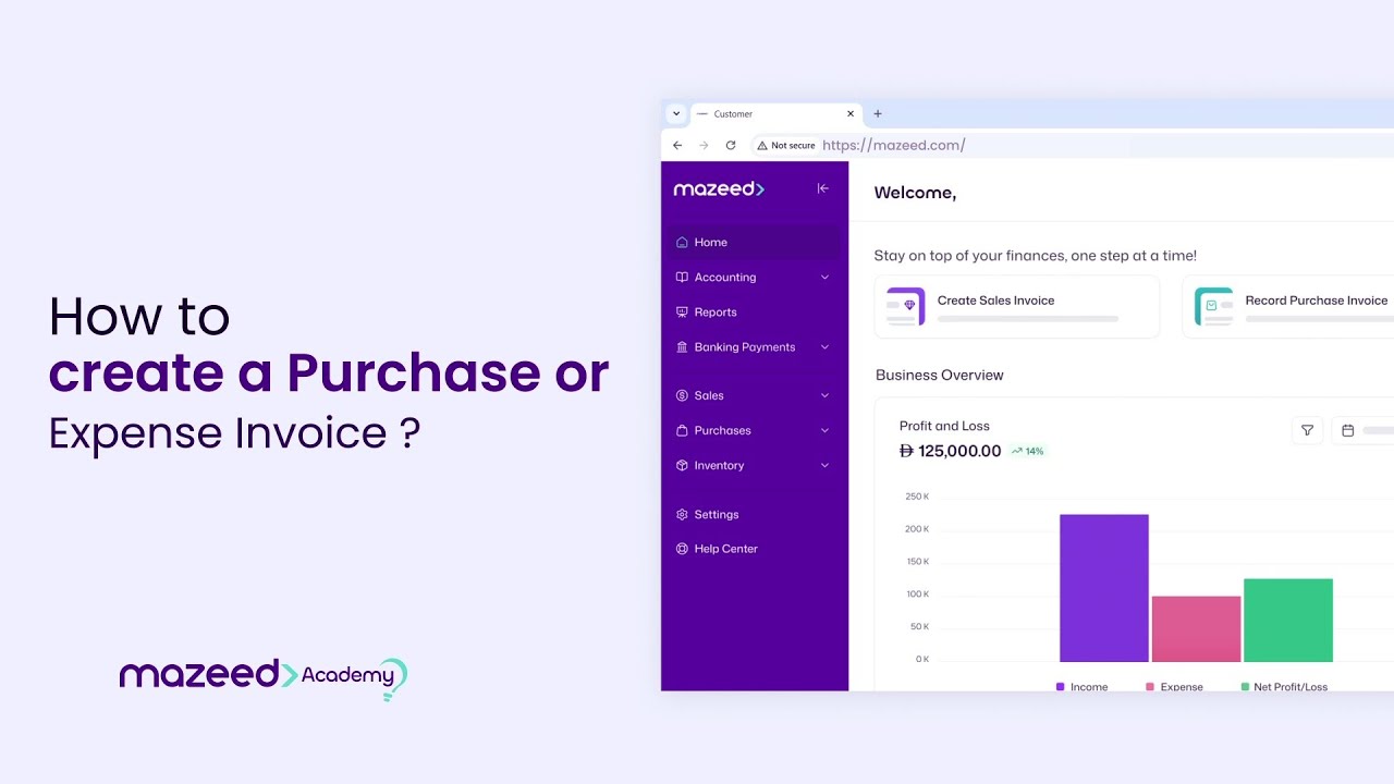 Create a Purchase or Expense Invoice