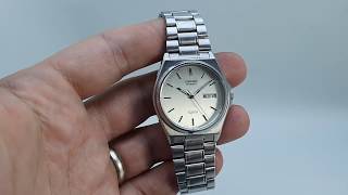 1989 Seiko SQ100 Men's vintage watch on the original bracelet. Model  reference 5Y23-8A50 - YouTube