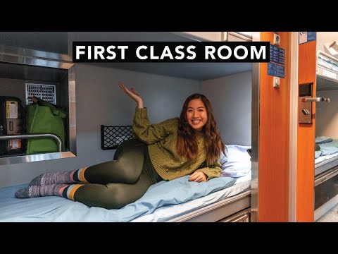 FIRST CLASS OVERNIGHT TRAIN in FINLAND (private room with shower)