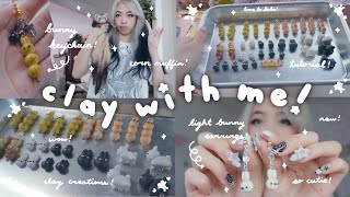 Light Bunny Earrings and DANGO RABBITS 🐰 Artist Diaries ✨ CLAY WITH ME | Tiffany Weng