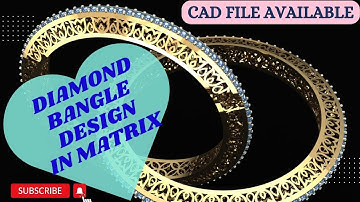 Single Line Diamond Bangle Design by Nextin Creation..#matrix #nextincreation..